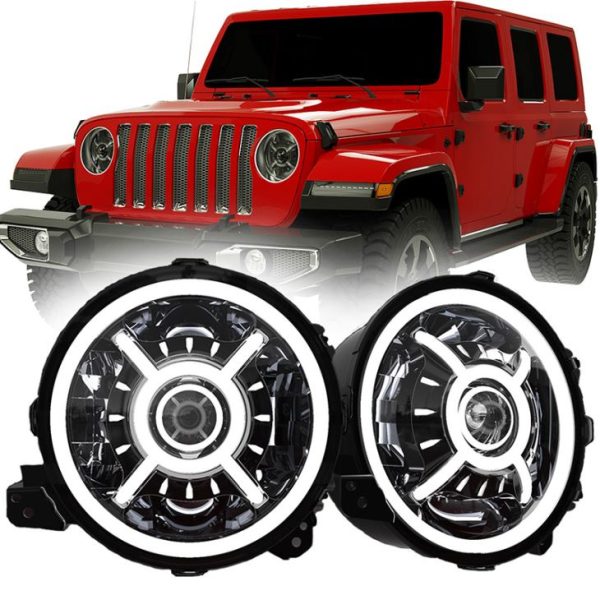 9 นิ้วกลม JL LED ไฟหน้าตรงพอดีสำหรับ Jeep Wrangler JL Rubicon Sahala