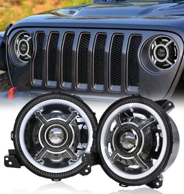 China Morsun ใหม่ล่าสุด 9 ไฟหน้าสำหรับ Jeep Wrangler JL