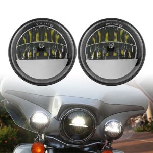 Morsun 4.5 นิ้ว LED ไฟตัดหมอกสำหรับ Harley Road Glide Motorbike Fog Lamp
