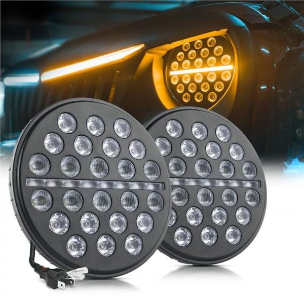 Morsun 7 นิ้ว LED ไฟหน้าสำหรับรถจี๊ป JK Wrangler ไฟต่ำสูง DRL ไฟเลี้ยว Turn