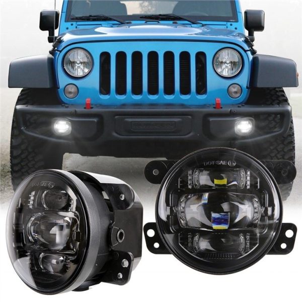 Morsun ไฟขับกันชนหน้าโปรเจคเตอร์ LED ไฟตัดหมอกสำหรับ JEEP Wrangler JK 2007-2017