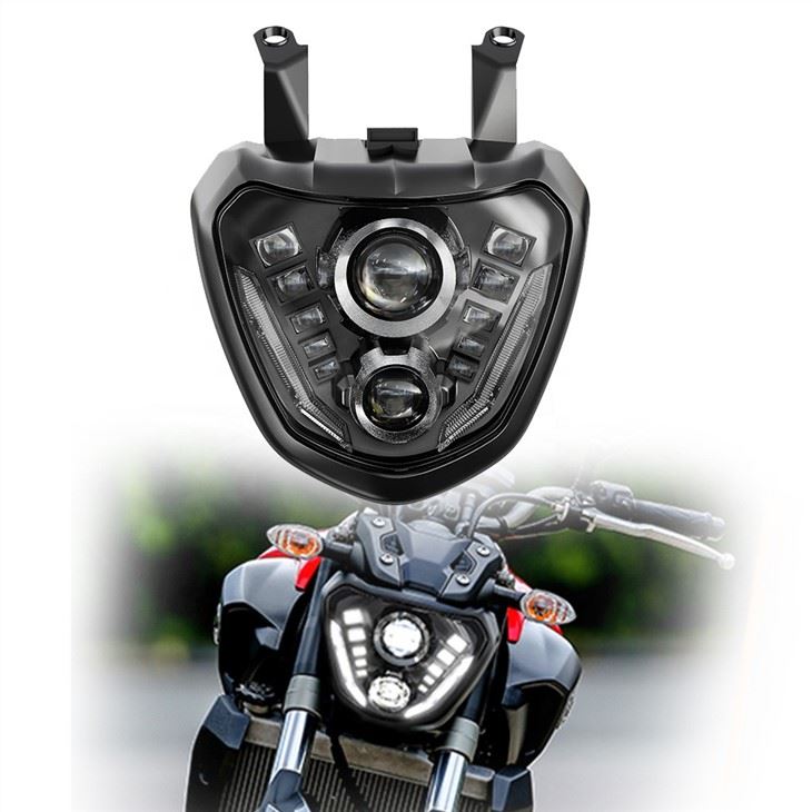 MorSun รถจักรยานยนต์ LED ไฟหน้าสำหรับ Yamaha MT 07 FZ 07 MT07 MT-07 FZ-07 2014 plus DRL ไฟโปรเจคเตอร์