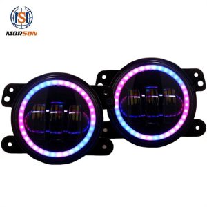 Morsun Phone APP ควบคุมไฟตัดหมอก LED สำหรับ Jeep Wrangler JK LJ TJ RGB Multi Function