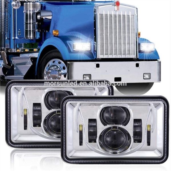 ไฟหน้า LED ทรงสี่เหลี่ยมสำหรับ Peterbilt 379 378357 Peterbilt 379 การแปลงไฟหน้าหลังการขาย